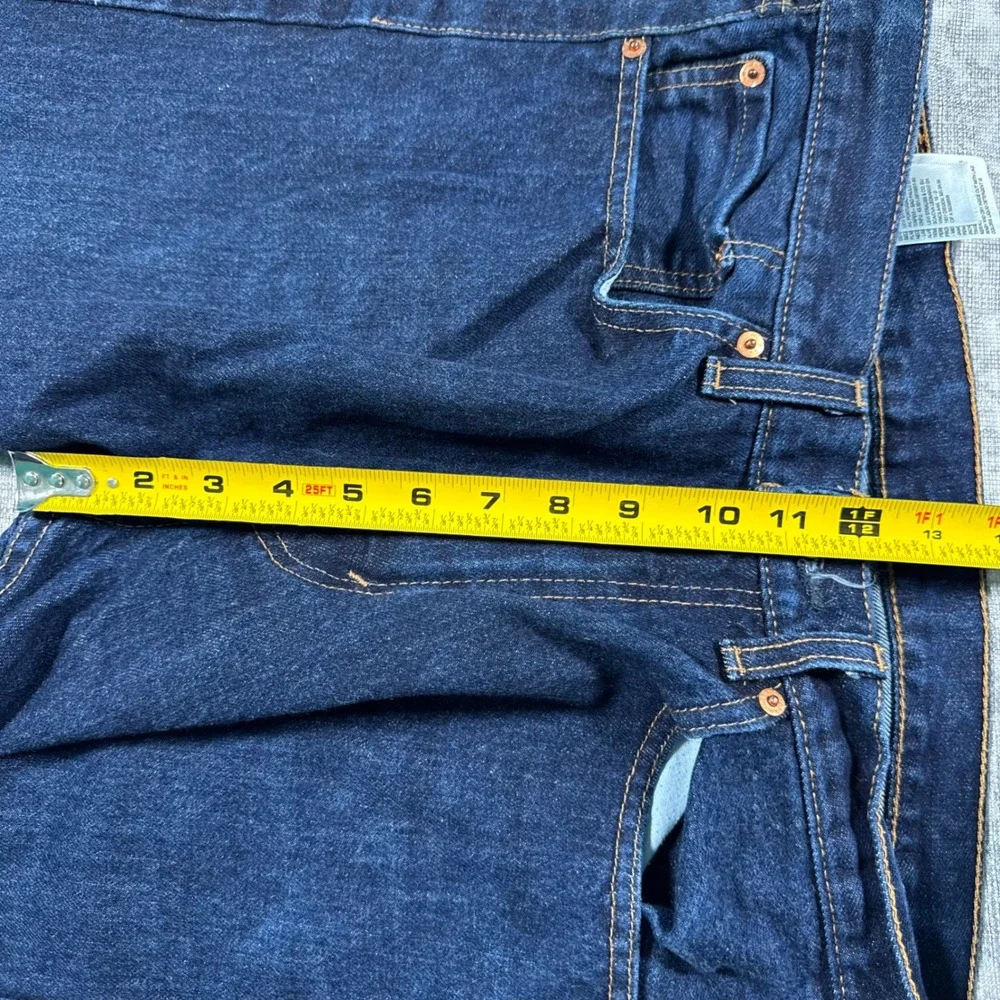 Levis 505 Regular Fit Jeans Mens 34x29 Dark Wash Indigo Baggy Y2K Straight Leg